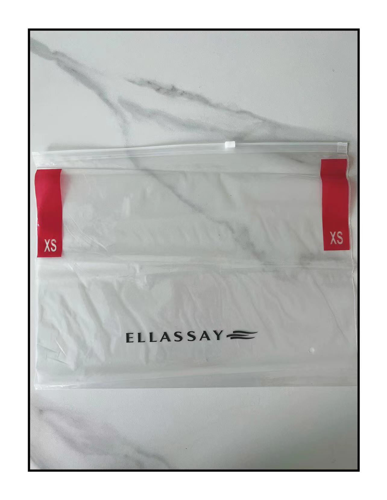 High transparency powder free PE zipper bag